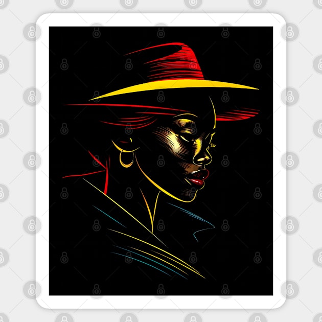 Black Girl Magic, Black Woman Silhouette Magnet by UrbanLifeApparel